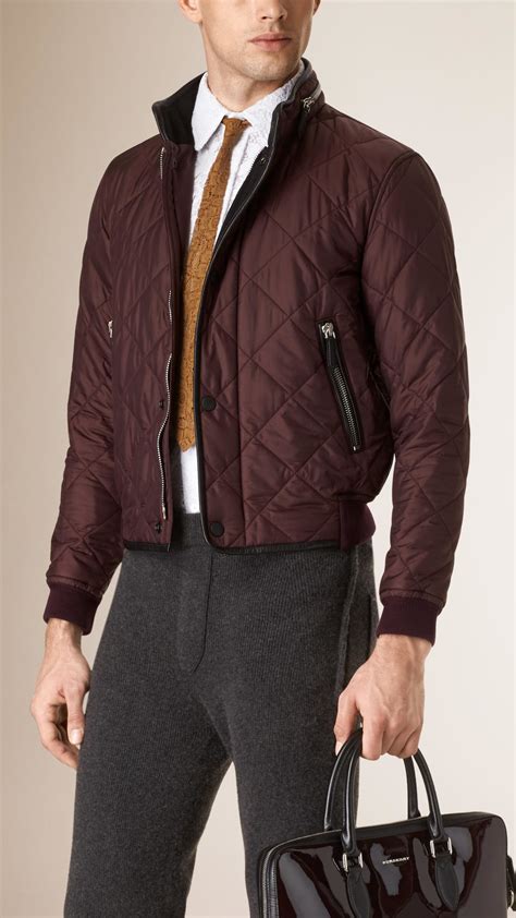 mens quilted jacket burberry|burberry men's quilted bomber jackets.